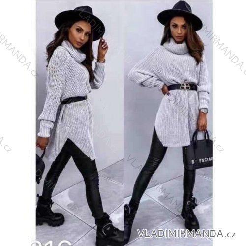 Women's Turtleneck Sweater Knit Long Sleeve Women's (uni sm) ITALIAN FASHION IM4192002
