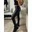 Legíny dlouhé koženkové dámské (S-XL) ITALSKÁ MÓDA IMM22FD6872 black M