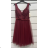 Women's strapless short party dress (S/M ONE SIZE) ITALIAN FASHION IMPSH24C612 pink salmon S/M