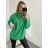 Svetr úpletový s rolákem dlouhý rukáv dámský (S/M ONE SIZE) ITALSKá MóDA IM522AL0381 XL/2XL Black
