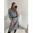 Šaty úpletové teplé s páskem dlouhý rukáv dámské (S/M/L ONE SIZE) ITALSKÁ MÓDA IMM22UN6358