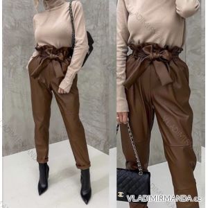 Women's Eco Leather Pants (S/M ONE SIZE) ITALIAN FASHION IMWB22378
