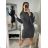 Women's Knitted Long Sleeve Dress (L/XL ONE SIZE) ITALIAN FASHION IMD211019