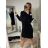 Women's Knitted Long Sleeve Dress (L/XL ONE SIZE) ITALIAN FASHION IMD211019