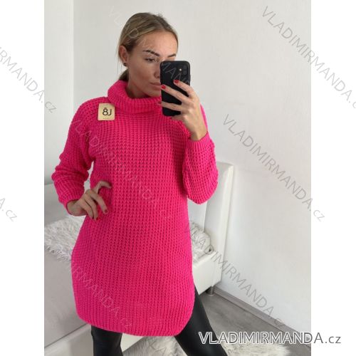 Women's Long Sleeve Turtleneck Long Sleeve Sweater (S/M/L/XL/2XL ONE SIZE) ITALIAN FASHION IM422943