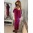 Summer long sleeve flowered women's dress (UNI S / L) ITALIAN FASHION IMK20150