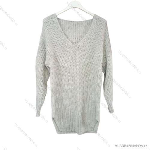 Blouse long sleeve with ruffles women (UNI S / L) ITALIAN FASHION IMK20159 Gray S/M