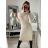 Women's Long Sleeve Knitted Dress (S/M ONE SIZE) ITALIAN FASHION IMWAA223333 S/M black
