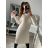 Women's Long Sleeve Knitted Dress (S/M ONE SIZE) ITALIAN FASHION IMWAA223333 S/M black