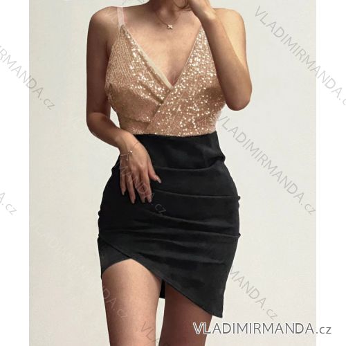 Women's Elegant Sparkly Strapless Dress (S/M ONE SIZE) ITALIAN FASHION IMWDD223931