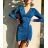 Women's Elegant Long Sleeve Mini Dress (S/M ONE SIZE) ITALIAN FASHION IMWDD223935