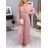 Women's Long Elegant Long Sleeve Jumpsuit (S/M ONE SIZE) ITALIAN FASHION IMWDD223953