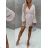 Šaty elegantní třpytivé dlouhý rukáv dámské (S/M ONE SIZE) ITALSKÁ MÓDA IMWDD223941