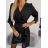 Šaty elegantní třpytivé dlouhý rukáv dámské (S/M ONE SIZE) ITALSKÁ MÓDA IMWDD223941