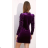Šaty elegantní dlouhý rukáv dámské (S/M ONE SIZE) ITALSKÁ MÓDA IMPLI2220433lurex
