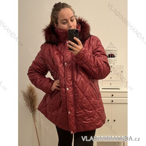 Women's Plus Size Winter Jacket (3XL-7XL) POLISH FASHION HKW222274 62 Wine