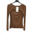 Women's Stand Collar Long Sleeve Knitted Sweater (S/M ONE SIZE) ITALIAN FASHION IMPLI228596