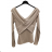 Women's Stand Collar Long Sleeve Knitted Sweater (S/M ONE SIZE) ITALIAN FASHION IMPLI228596