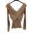 Women's Stand Collar Long Sleeve Knitted Sweater (S/M ONE SIZE) ITALIAN FASHION IMPLI228596