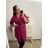 Extended Shirt/Shirt Dress With Belt Long Sleeve Women's Plus Size (XL/2XL ONE SIZE) ITALIAN FASHION IMPBB222713DS