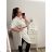 Extended Shirt/Shirt Dress With Belt Long Sleeve Women's Plus Size (XL/2XL ONE SIZE) ITALIAN FASHION IMPBB222713DS