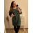 Women's Plus Size Long Sleeve Dress (L/XL/2XL ONE SIZE) ITALIAN FASHION IM4221260