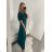 Women's Long Ball Gown Short Sleeve Dress (S/M/L ONE SIZE) ITALIAN FASHION IMH2280330/DR2 Burgundy