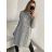 Šaty pletené dlouhý rukáv dámské (S/M ONE SIZE) ITALSKÁ MÓDA IMWAA223619