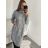 Šaty pletené dlouhý rukáv dámské (S/M ONE SIZE) ITALSKÁ MÓDA IMWAA223619