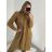 Šaty pletené dlouhý rukáv dámské (S/M ONE SIZE) ITALSKÁ MÓDA IMWAA223619