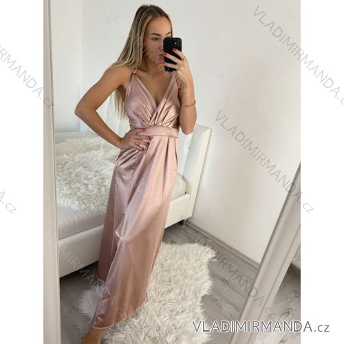 Elegant formal dress with straps for women (S / M ONE SIZE) ITALIAN FASHION IM321576