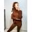 Svetr úpletový s rolákem dlouhý rukáv dámský (S/M ONE SIZE) ITALSKÁ MÓDA IMWGS223724 S/M black