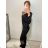 Šaty elegantní dlouhý rukáv dámské (S/M ONE SIZE) ITALSKÁ MÓDA IMWE223781 S/M red
