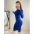 Women's Long Sleeve Turtleneck Knit Dress (S/M ONE SIZE) ITALIAN FASHION IMM22J51753