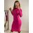 Women's Long Sleeve Turtleneck Knit Dress (S/M ONE SIZE) ITALIAN FASHION IMM22J51753