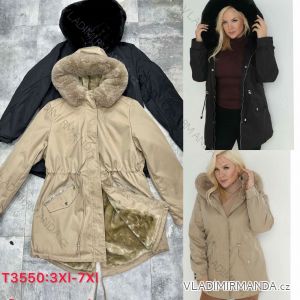 Women's Plus Size Winter Long Sleeve Parka Jacket (3XL-7XL) POLISH FASHION PMWT22T3550