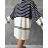 Women's Knitted Stripe Long Sleeve Sweater (S/M ONE SIZE) ITALIAN FASHION IMWGB223923