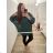 Tunic / blouse long sleeve women's oversized (3XL / 4XL ONE SIZE) ITALIAN FASHION IMWQ2191650 black