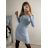 Women's Long Sleeve Cashmere Turtleneck Knit Dress (S/M ONE SIZE) EBELIEVE MA722S-3120/DU3 Green