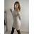 Women's Long Sleeve Cashmere Turtleneck Knit Dress (S/M ONE SIZE) EBELIEVE MA722S-3120/DU3 Green