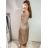 Women's Elegant Glitter Long Sleeve Dress (S/M ONE SIZE) ITALIAN FASHION IMWGS223661 S/M red