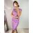 Women's Elegant Glitter Short Sleeve Dress (S/M ONE SIZE) ITALIAN FASHION IMM222982