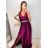 Long formal elegant ball gown dress (UNI s-m) ITALIAN FASHION IMM20FL5620 S/M red