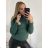 Women's Warm Knitted Turtleneck Long Sleeve Sweater (S/M ONE SIZE) ITALIAN FASHION IMM22FD1001