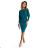 399-1 LARA Striped dress with cuffs in the sleeves - sea color