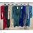 Women's Elegant Velvet Long Sleeve Dress (S/M ONE SIZE) ITALIAN FASHION IMWKK224073