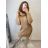 Women's Oversized Turtleneck Long Sleeve Knitted Dress (S/M/L ONE SIZE) ITALIAN FASHION IMPLI228123/DR