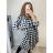 Women's Long Sleeve Turtleneck Dress (uni s-l) ITALIAN FASHION IM720011 white L / XL one size