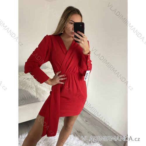 Women's Elegant Long Sleeve Dress (S/M ONE SIZE) ITALIAN FASHION IMWGS223995
