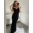 Šaty elegantní dlouhý rukáv dámské (S/M ONE SIZE) ITALSKÁ MÓDA IMM211535 white S/M
